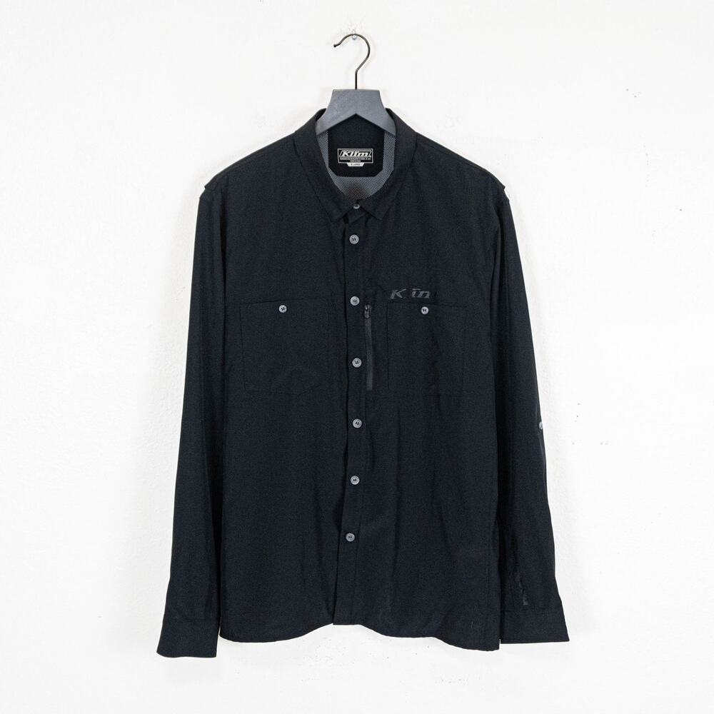 Klim Men's Basecamp Long Sleeve Shirt in Black vented back size XL